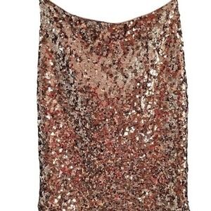 Antonio Melani Sequin Mini Skirt NWT Women Size 8 NEW Rose Gold Party Excellent